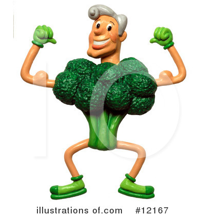 Royalty-Free (RF) Broccoli Clipart Illustration by Amy Vangsgard - Stock Sample #12167