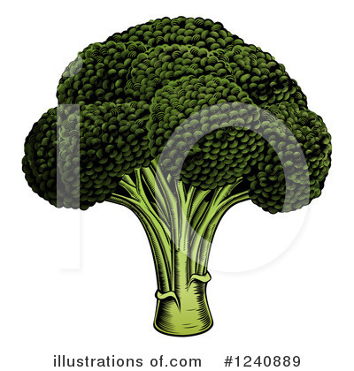 Royalty-Free (RF) Broccoli Clipart Illustration by AtStockIllustration - Stock Sample #1240889