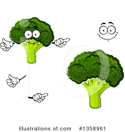 Royalty-Free (RF) Broccoli Clipart Illustration by Vector Tradition SM - Stock Sample #1358961