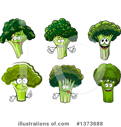 Royalty-Free (RF) Broccoli Clipart Illustration by Vector Tradition SM - Stock Sample #1373688