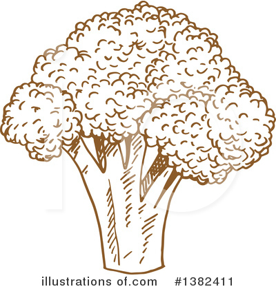 Royalty-Free (RF) Broccoli Clipart Illustration by Vector Tradition SM - Stock Sample #1382411