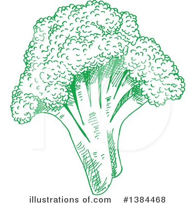 Royalty-Free (RF) Broccoli Clipart Illustration by Vector Tradition SM - Stock Sample #1384468