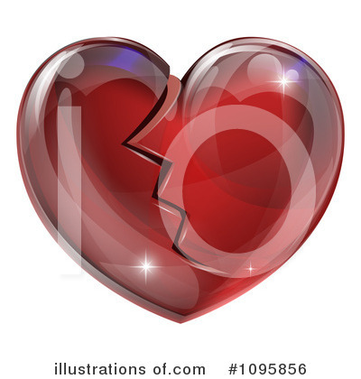 Broken Heart Clipart #1095856 by AtStockIllustration