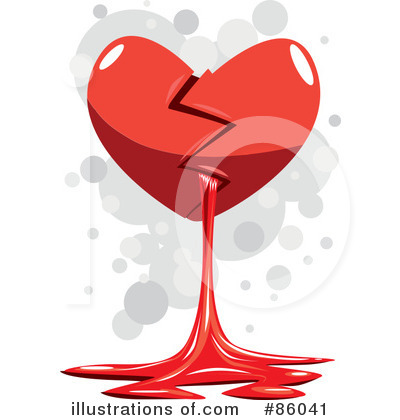 Royalty-Free (RF) Broken Heart Clipart Illustration by mayawizard101 - Stock Sample #86041