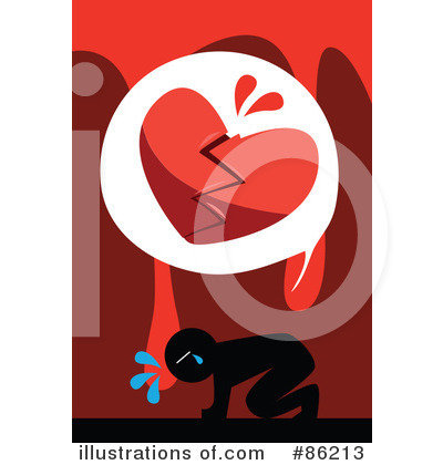 Royalty-Free (RF) Broken Heart Clipart Illustration by mayawizard101 - Stock Sample #86213