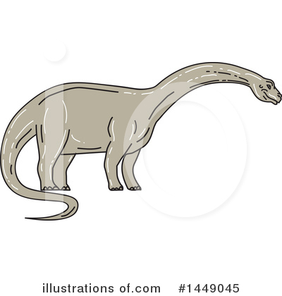 Royalty-Free (RF) Brontosaurus Clipart Illustration by patrimonio - Stock Sample #1449045