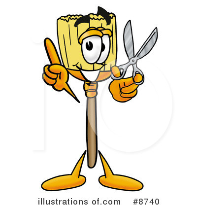 Royalty-Free (RF) Broom Clipart Illustration by Mascot Junction - Stock Sample #8740