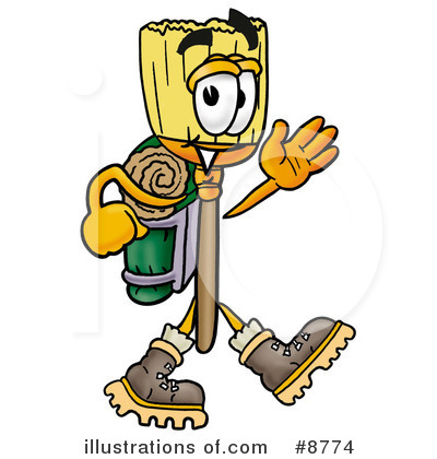 Royalty-Free (RF) Broom Clipart Illustration by Mascot Junction - Stock Sample #8774