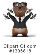 Brown Business Bear Clipart #1306818 by Julos