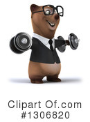Brown Business Bear Clipart #1306820 by Julos