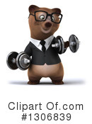 Brown Business Bear Clipart #1306839 by Julos