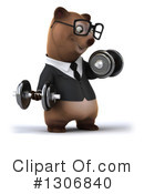 Brown Business Bear Clipart #1306840 by Julos
