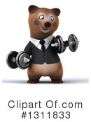 Brown Business Bear Clipart #1311833 by Julos