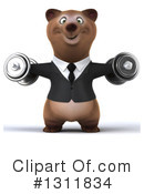 Brown Business Bear Clipart #1311834 by Julos