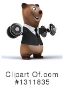 Brown Business Bear Clipart #1311835 by Julos