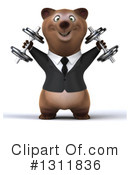 Brown Business Bear Clipart #1311836 by Julos