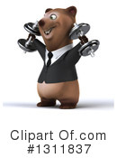 Brown Business Bear Clipart #1311837 by Julos