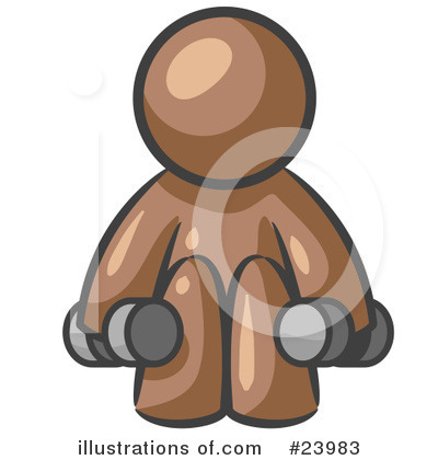 Dumbbells Clipart #23983 by Leo Blanchette