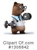 Brown Doctor Bear Clipart #1306842 by Julos