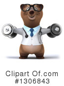 Brown Doctor Bear Clipart #1306843 by Julos