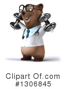 Brown Doctor Bear Clipart #1306845 by Julos