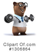 Brown Doctor Bear Clipart #1306864 by Julos