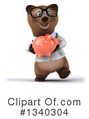 Brown Doctor Bear Clipart #1340304 by Julos