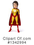 Brunette Yellow And Red Female Super Hero Clipart #1342994 by Julos