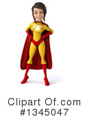 Brunette Yellow And Red Female Super Hero Clipart #1345047 by Julos