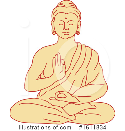 Royalty-Free (RF) Buddha Clipart Illustration by patrimonio - Stock Sample #1611834