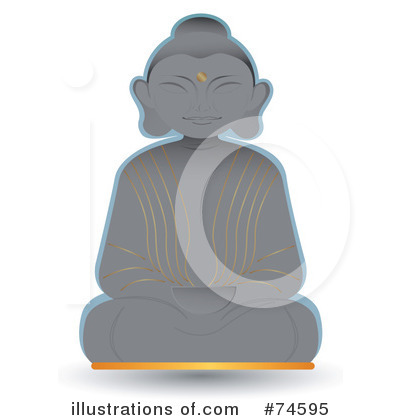 Royalty-Free (RF) Buddha Clipart Illustration by Melisende Vector - Stock Sample #74595