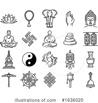 Royalty-Free (RF) Buddhism Clipart Illustration by Vector Tradition SM - Stock Sample #1636020