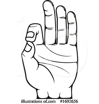 Hand Gesture Clipart #1692656 by Vector Tradition SM