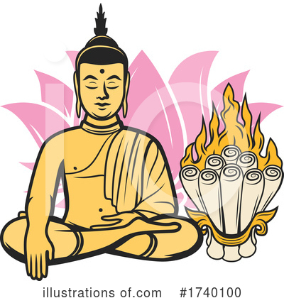 Royalty-Free (RF) Buddhism Clipart Illustration by Vector Tradition SM - Stock Sample #1740100