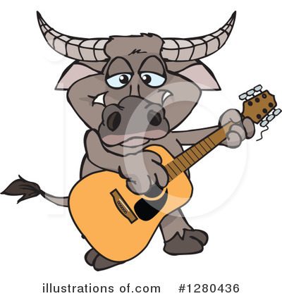 Royalty-Free (RF) Buffalo Clipart Illustration by Dennis Holmes Designs - Stock Sample #1280436