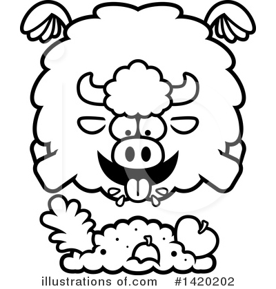 Royalty-Free (RF) Buffalo Clipart Illustration by Cory Thoman - Stock Sample #1420202
