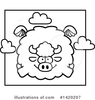 Royalty-Free (RF) Buffalo Clipart Illustration by Cory Thoman - Stock Sample #1420207