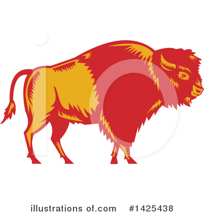 Royalty-Free (RF) Buffalo Clipart Illustration by patrimonio - Stock Sample #1425438