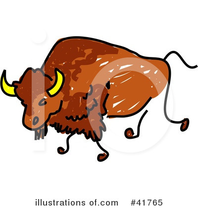Royalty-Free (RF) Buffalo Clipart Illustration by Prawny - Stock Sample #41765