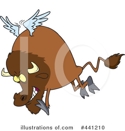 Royalty-Free (RF) Buffalo Clipart Illustration by toonaday - Stock Sample #441210