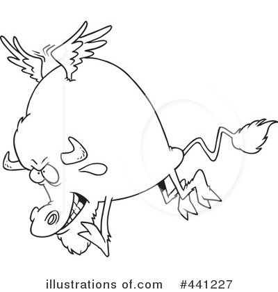 Royalty-Free (RF) Buffalo Clipart Illustration by toonaday - Stock Sample #441227