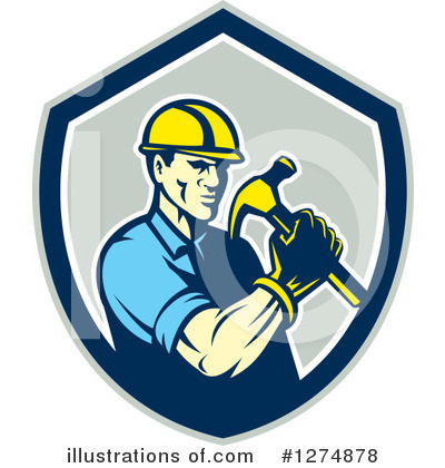 Royalty-Free (RF) Builder Clipart Illustration by patrimonio - Stock Sample #1274878