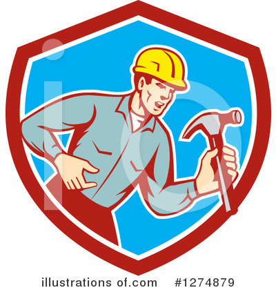 Royalty-Free (RF) Builder Clipart Illustration by patrimonio - Stock Sample #1274879