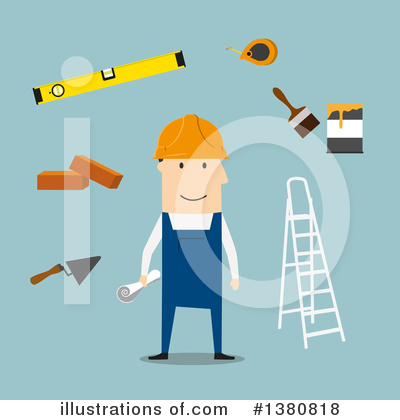 Construction Worker Clipart #1380818 by Vector Tradition SM