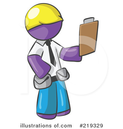 Royalty-Free (RF) Builder Clipart Illustration by Leo Blanchette - Stock Sample #219329