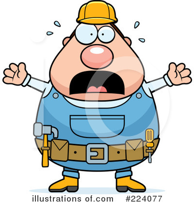 Royalty-Free (RF) Builder Clipart Illustration by Cory Thoman - Stock Sample #224077