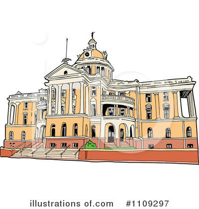 Royalty-Free (RF) Building Clipart Illustration by LaffToon - Stock Sample #1109297