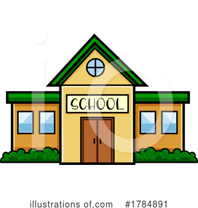 School Building Clipart #1784891 by Hit Toon