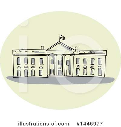 The White House Clipart #1446977 by patrimonio