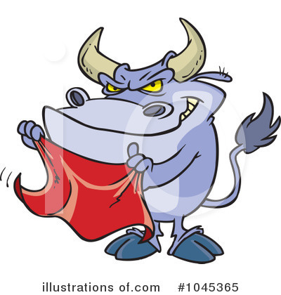 Royalty-Free (RF) Bull Clipart Illustration by toonaday - Stock Sample #1045365